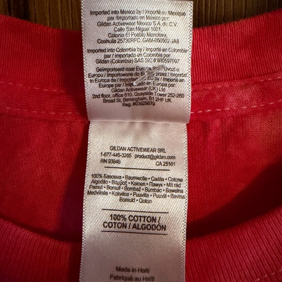 OHIO STATE Buckeyes Licensed (Gildan)  100% Cotton Red Tye Dye T-shirt  NWT - Picture 4 of 4